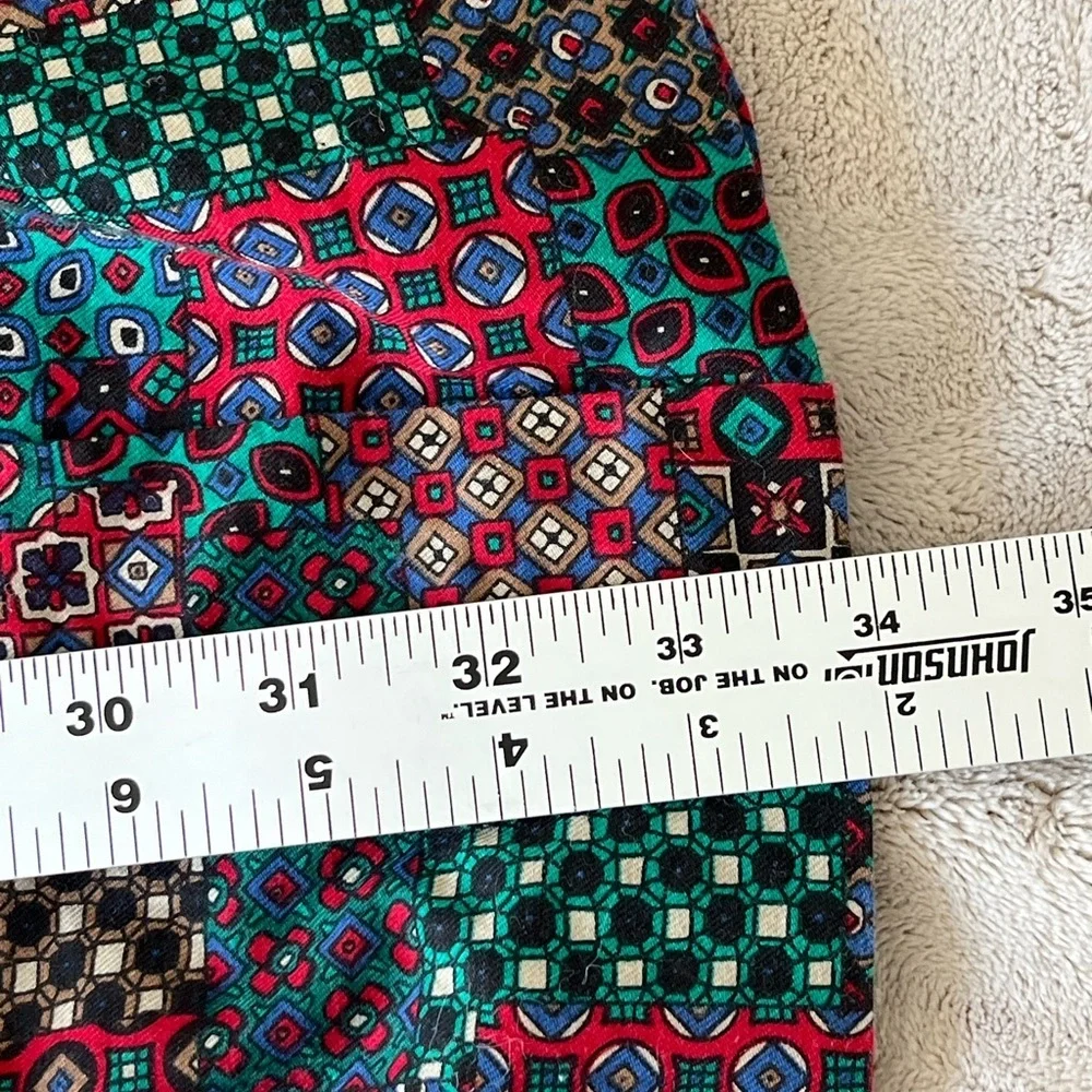 Vintage David Brooks Women’s Cotton Patchwork Maxi Skirt Size 14 Academia Preppy